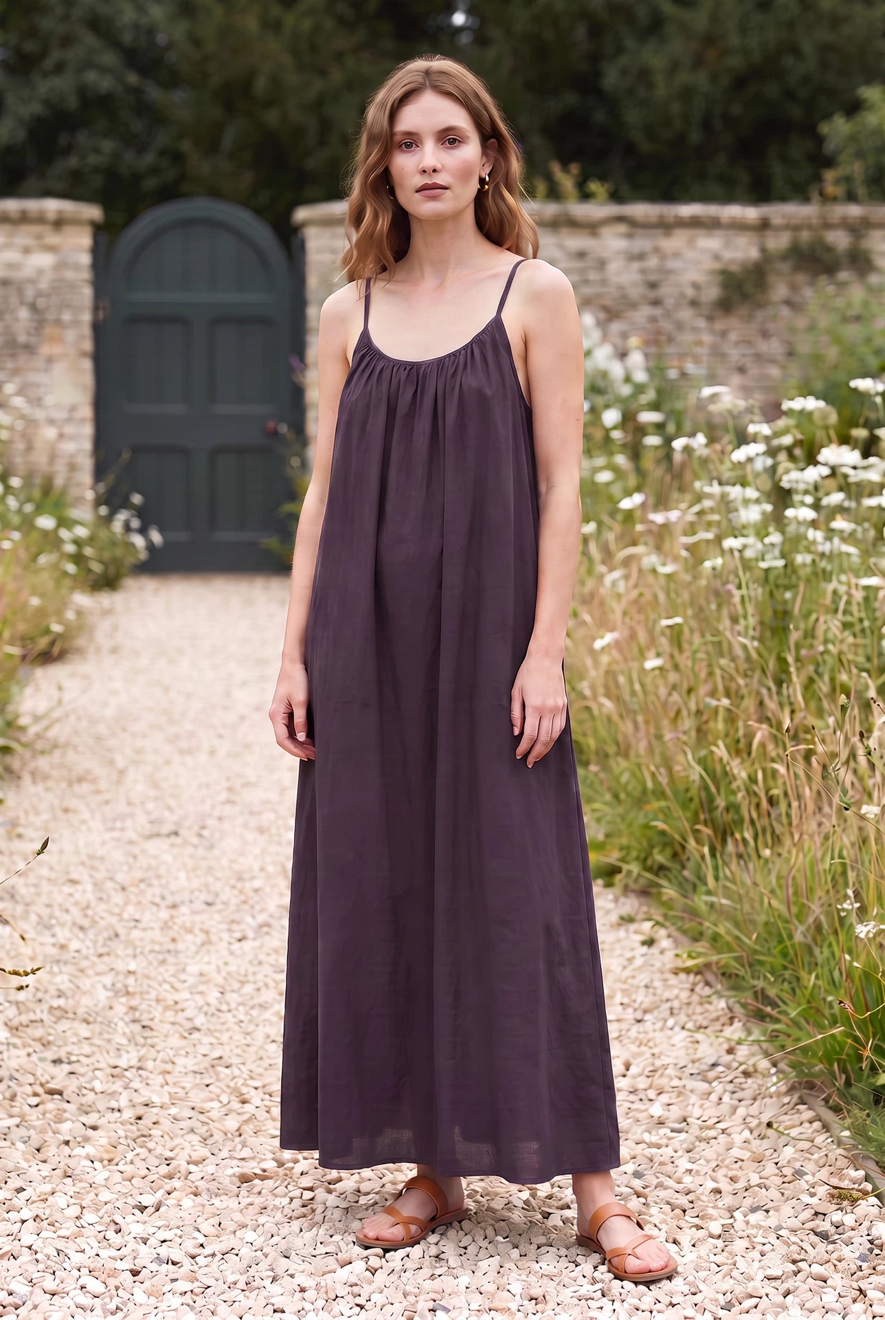 Purple dress front view