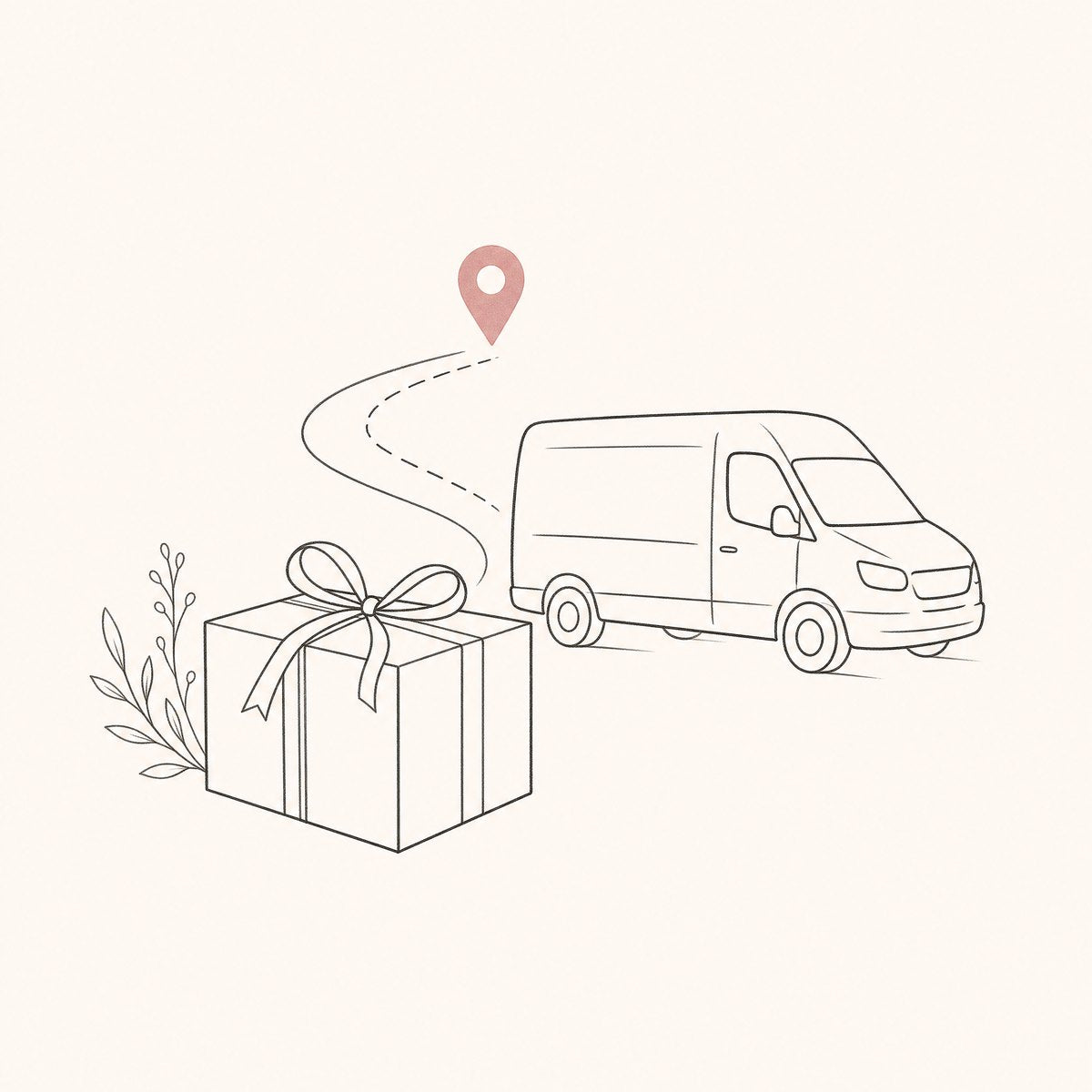 Shipping and tracking illustration