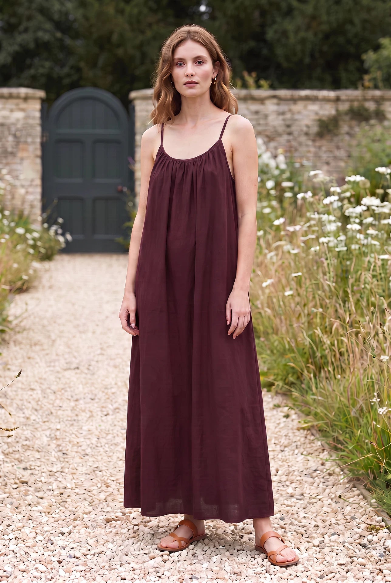 Wine dress front view